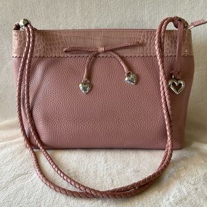 Brighton Pink Pebbled Leather Shoulder Bag
